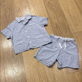 Jacadi Light Blue and White Gingham Shirt and Shorts Set Size 2 Years