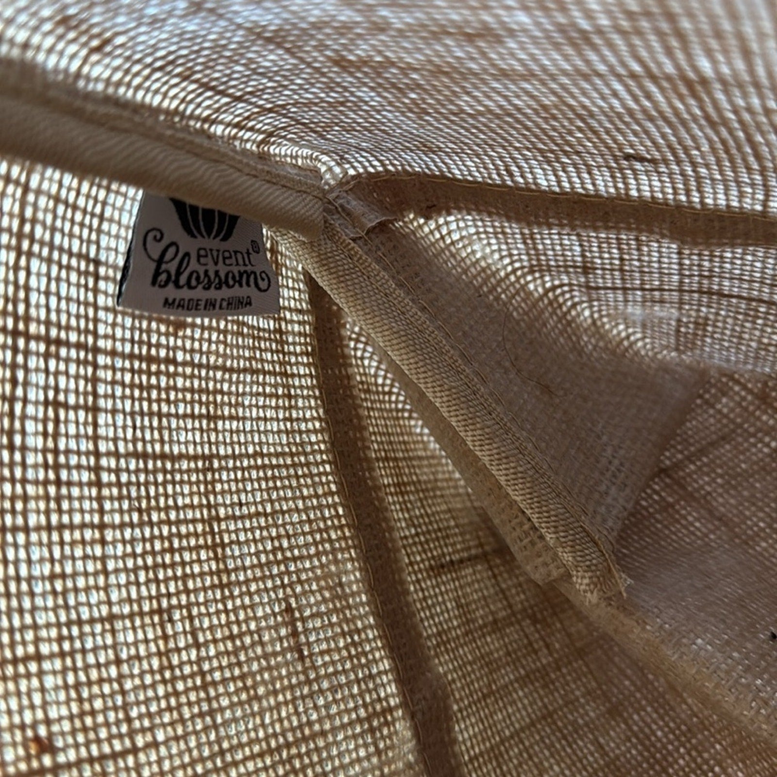 Event Blossom Tan Jute Tote Bag