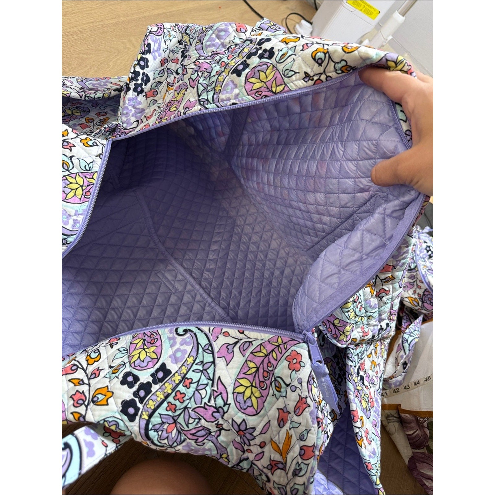Vera Bradley Light Purple Paisley Large Tote Bag - Women