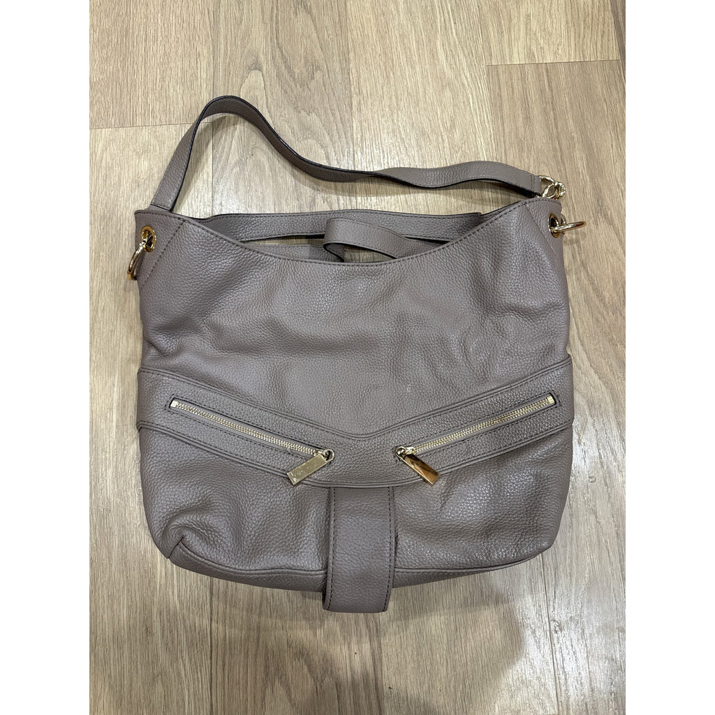 Michael Kors Jamesport Pebble Leather Large Shoulder Tote in Tan