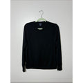 J. Crew Black Cotton Knit Crewneck Pullover Size Small