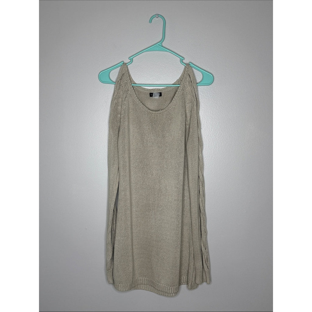 VENUS Tan Knit Sweater Top Size Medium