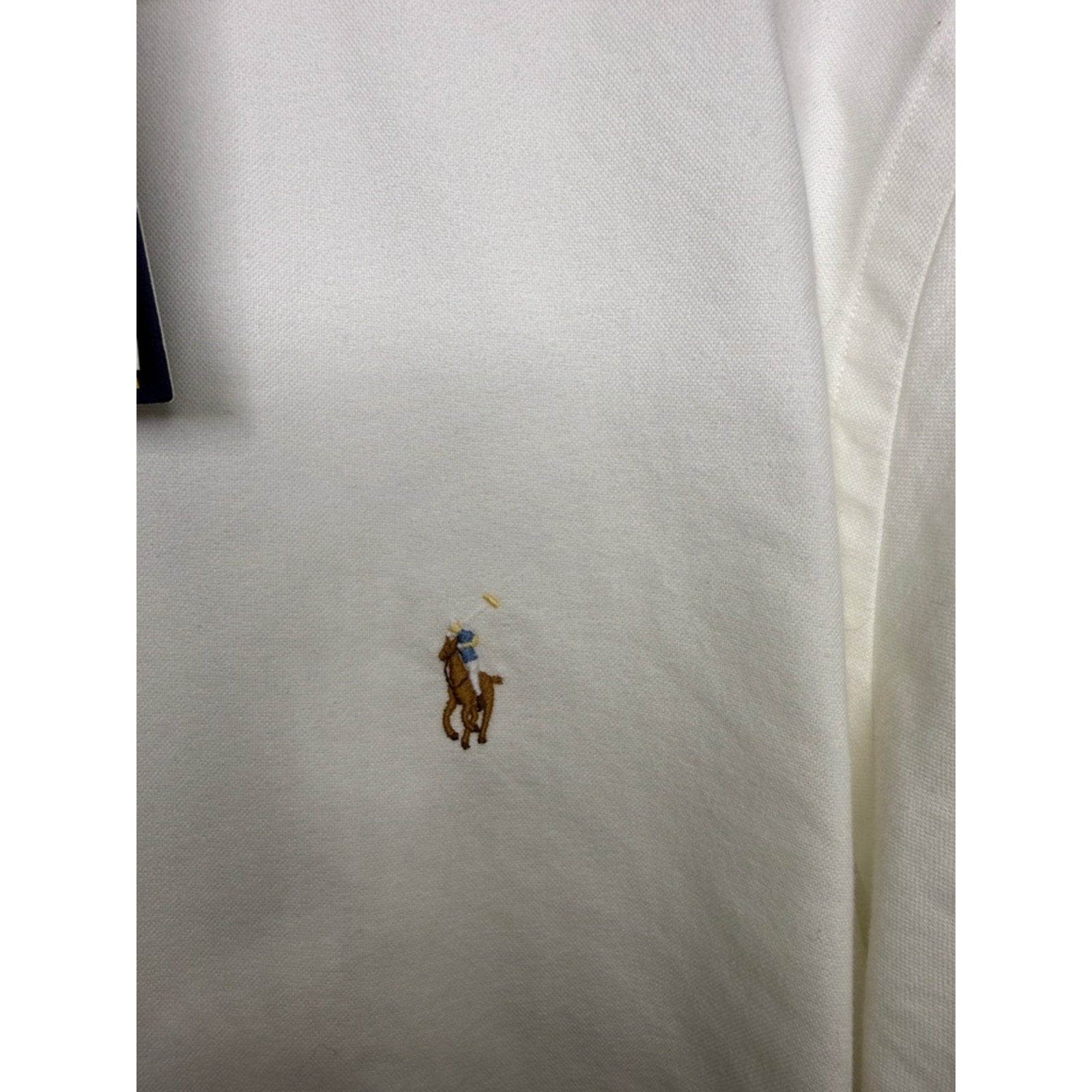 Ralph Lauren Ivory Oxford Button-Down Dress Shirt Size Large New!