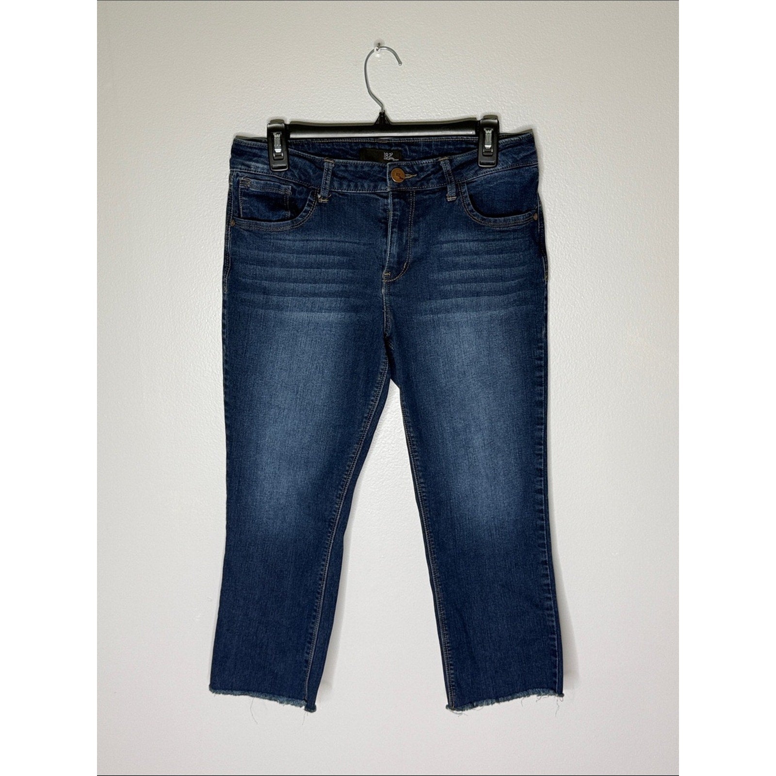 1822 Denim Dark Blue Cropped Ankle Jeans Size 12