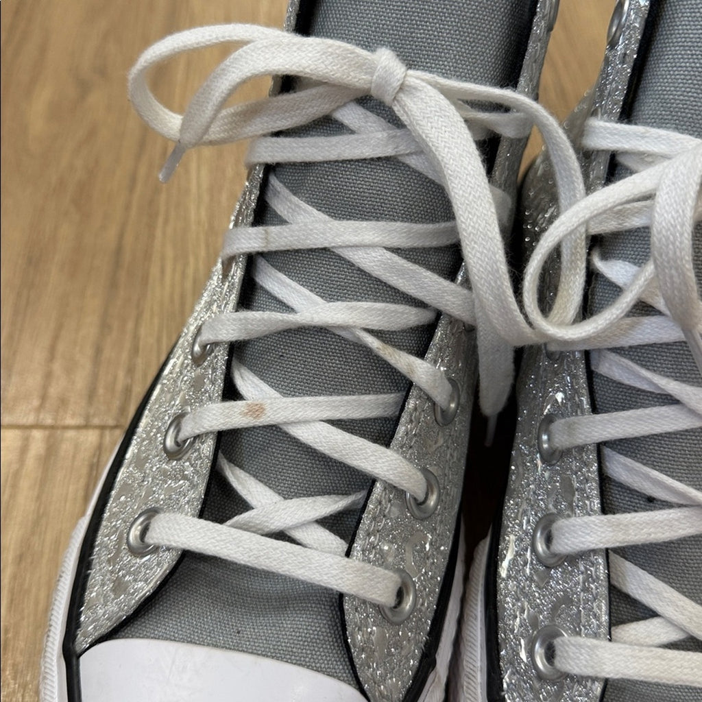 Converse Women's Chuck Taylor All Star Lift Glitter Leopard Print High Tops Sz 7