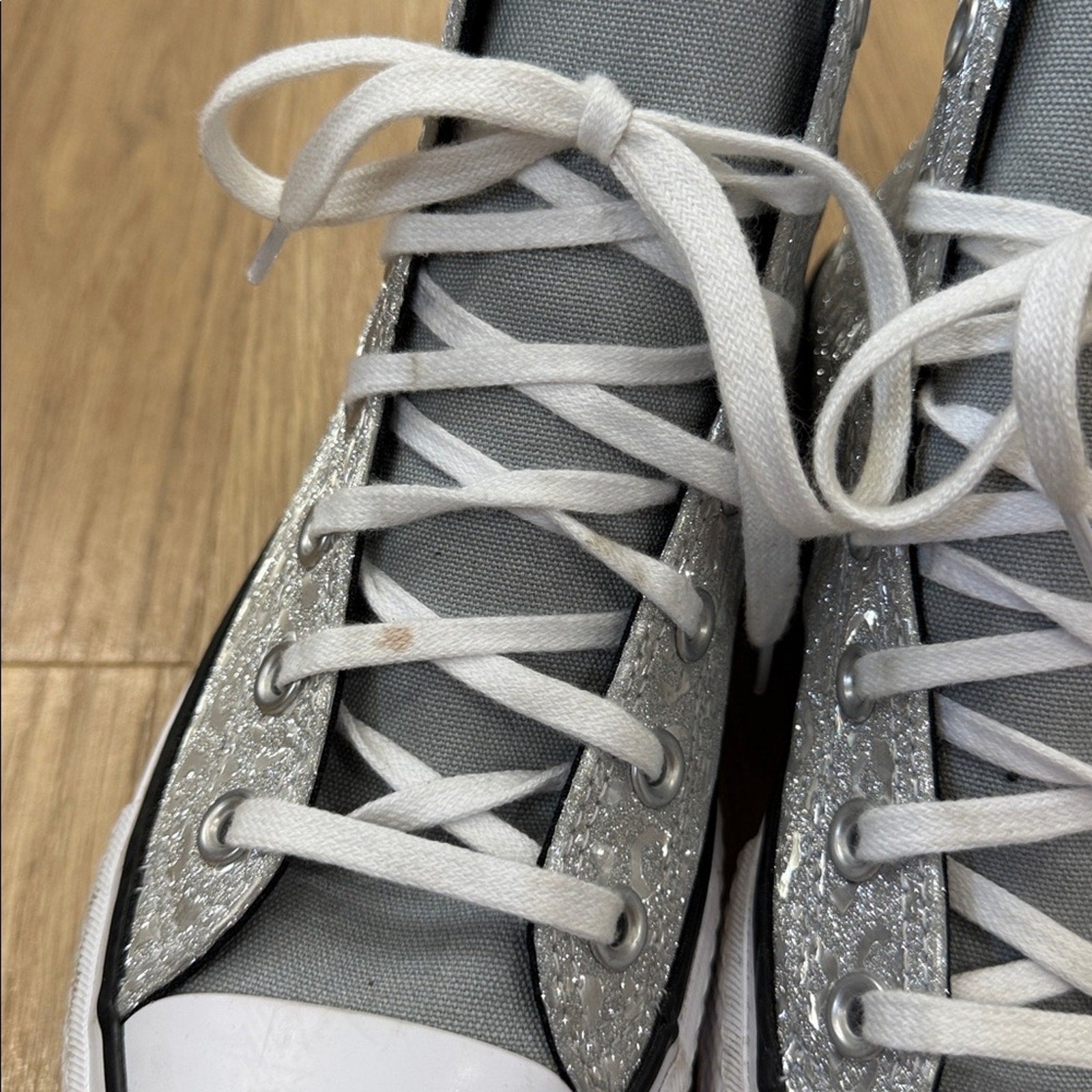 Converse Women's Chuck Taylor All Star Lift Glitter Leopard Print High Tops Sz 7