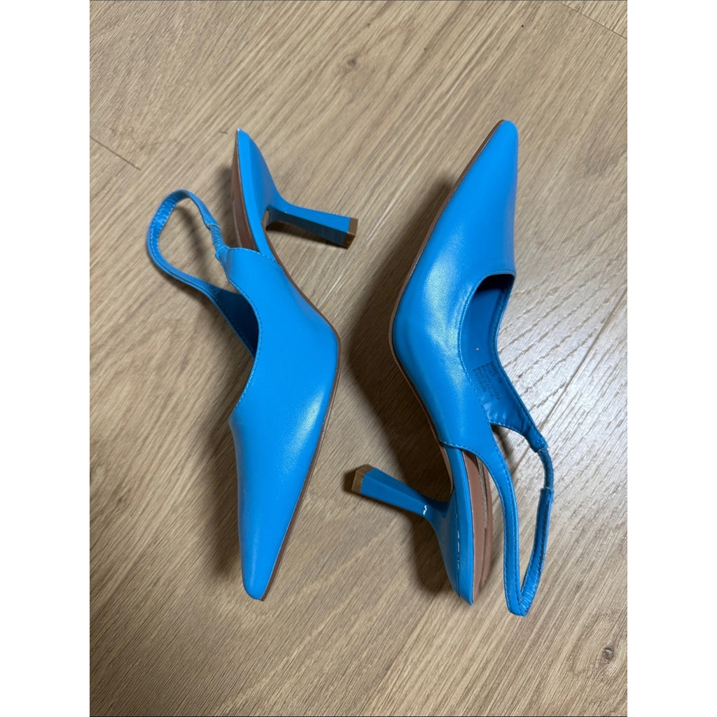 Primark Electric Blue Pointed Slingback Heels Size 7