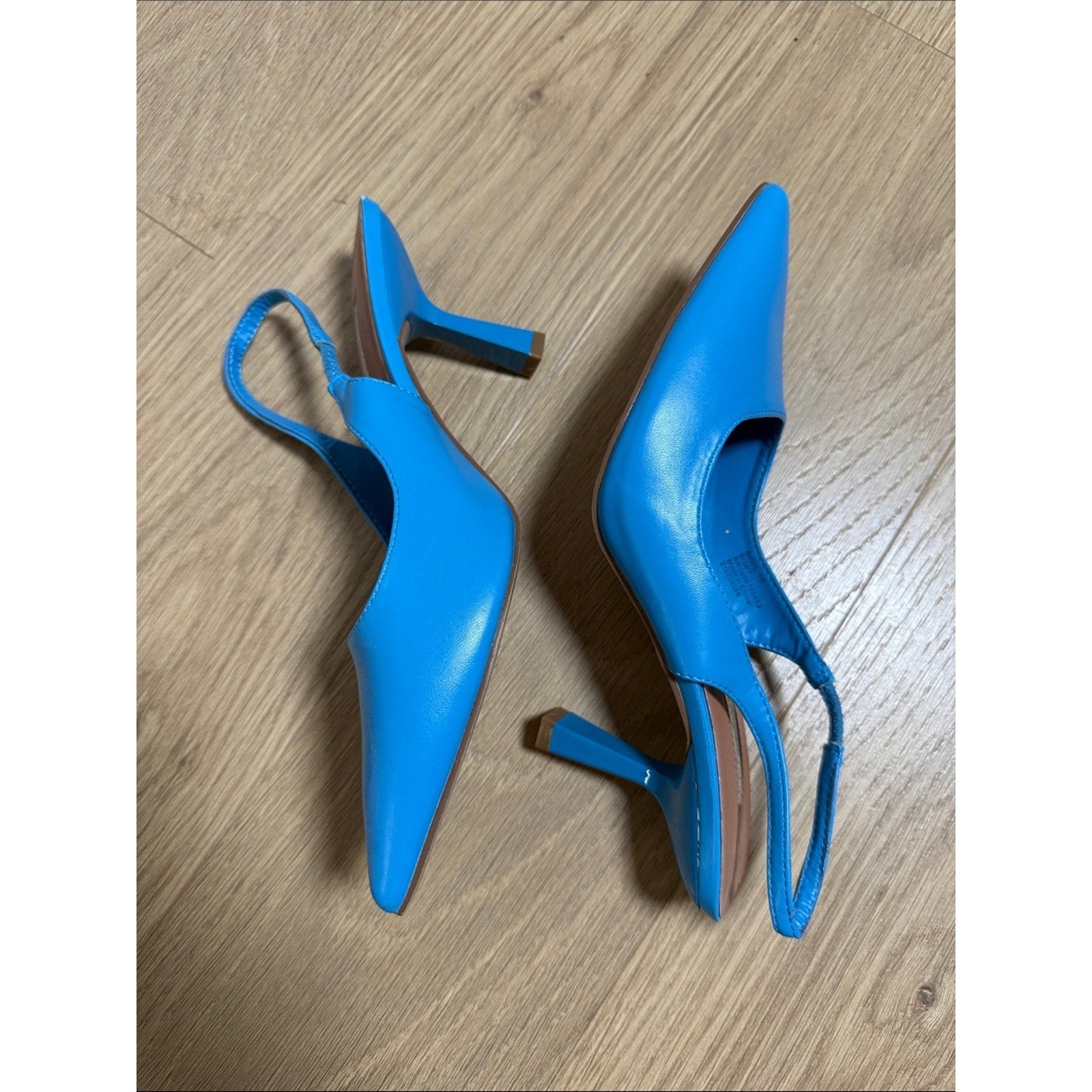 Primark Electric Blue Pointed Slingback Heels Size 7