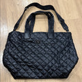 DKNY Maya Quilted Black Nylon Tote Bag w/ Detachable Crossbody Strap
