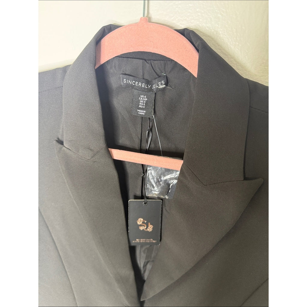 Sincerely Jules Black Women's Single-Button Blazer Jacket Size Small NEW!
