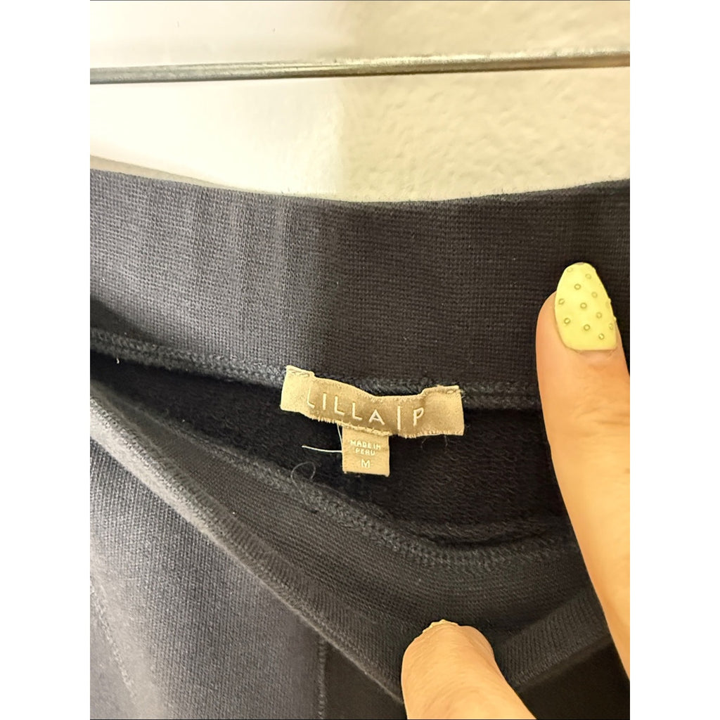 Lilla P Black Knit Pull On Pants Size Medium