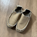 CROCS Men's Santa Cruz Slip-On Loafers in Khaki Canvas Size 11
