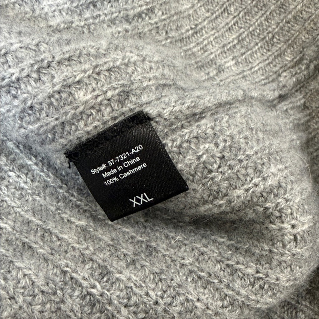 Jenni Kayne Gray Women's Cashmere Button Front Cardigan Sweater Size XXL