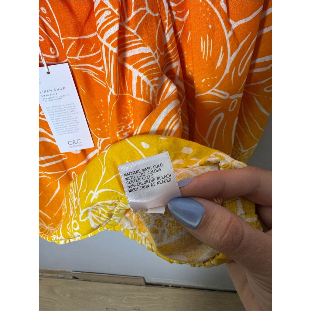 C&C California Orange to Yellow Ombre Off-Shoulder Blouse Size XL