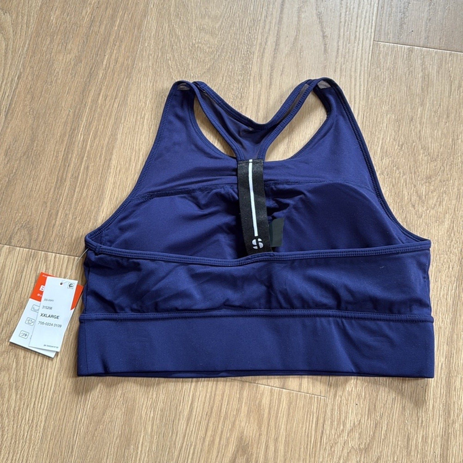 Sports Illustrated Navy Mesh Detail Sports Bra Size XXL NEW!