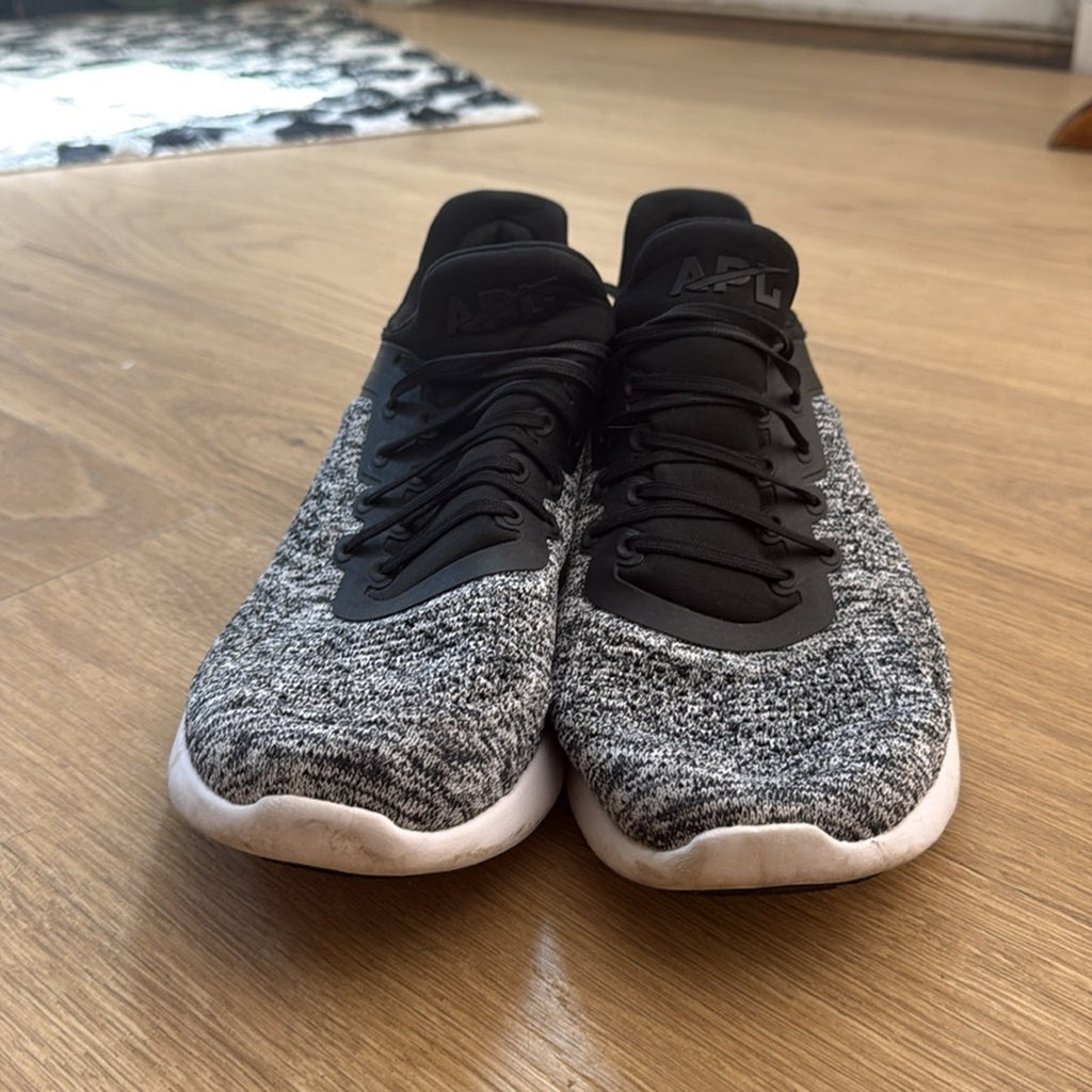 APL Black and Gray Sneakers with Modern Knit Design Size 10