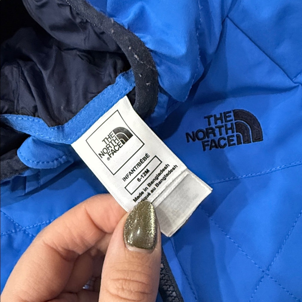 The North Face Vibrant Blue and Black Infants Bunting Snowsuit Size 6-12 Months
