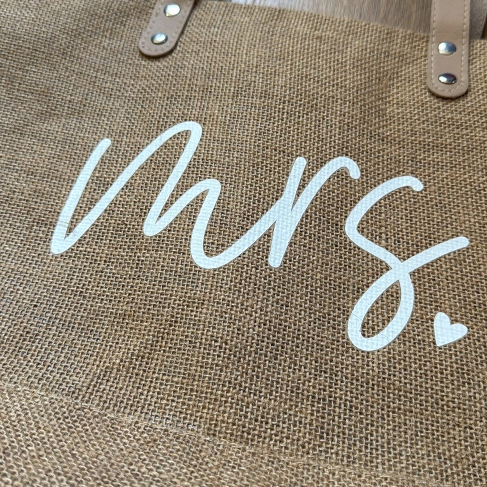 Event Blossom Tan Jute Tote Bag
