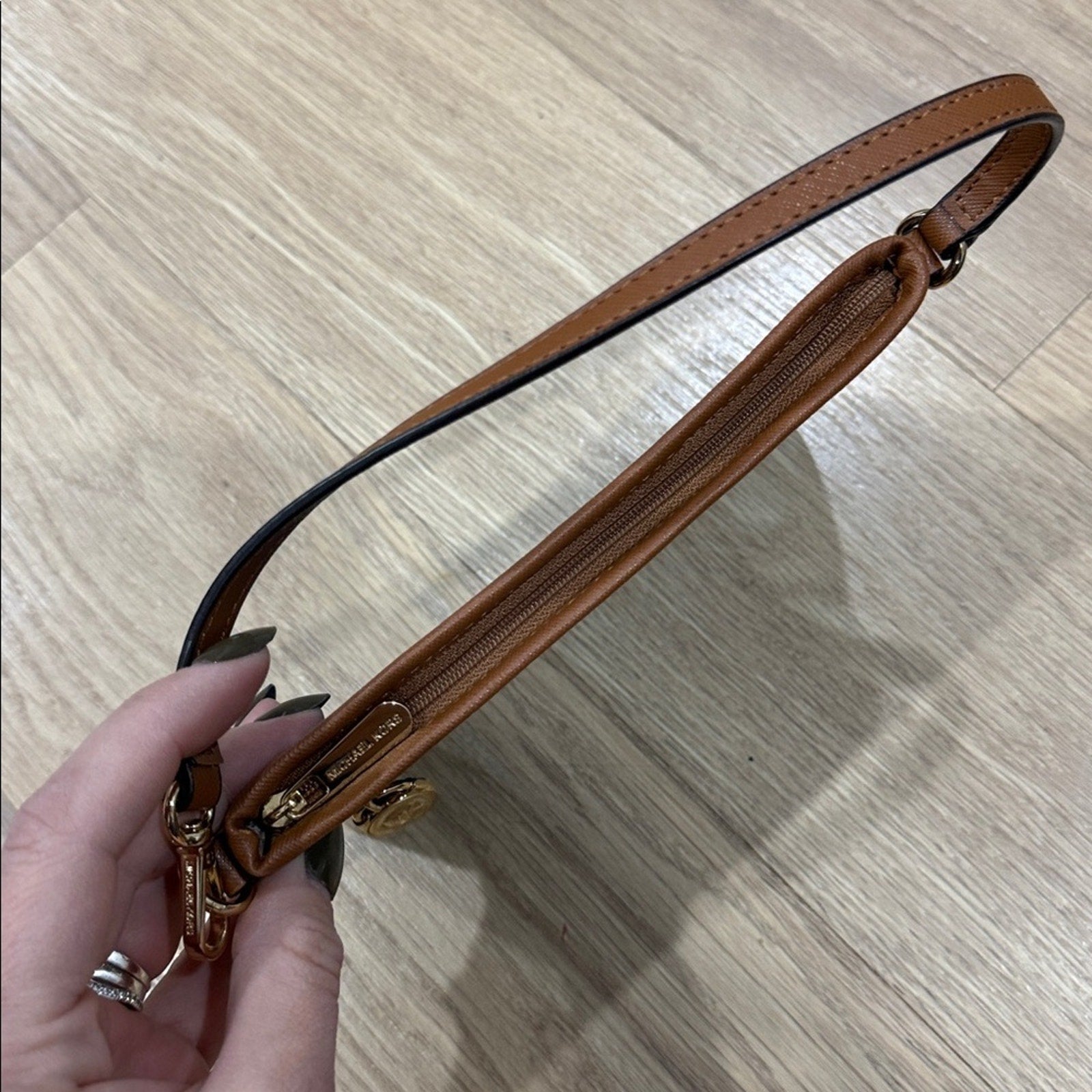 Michael Kors Kempton Small Nylon & Leather Mini Bag - Teal/Tan