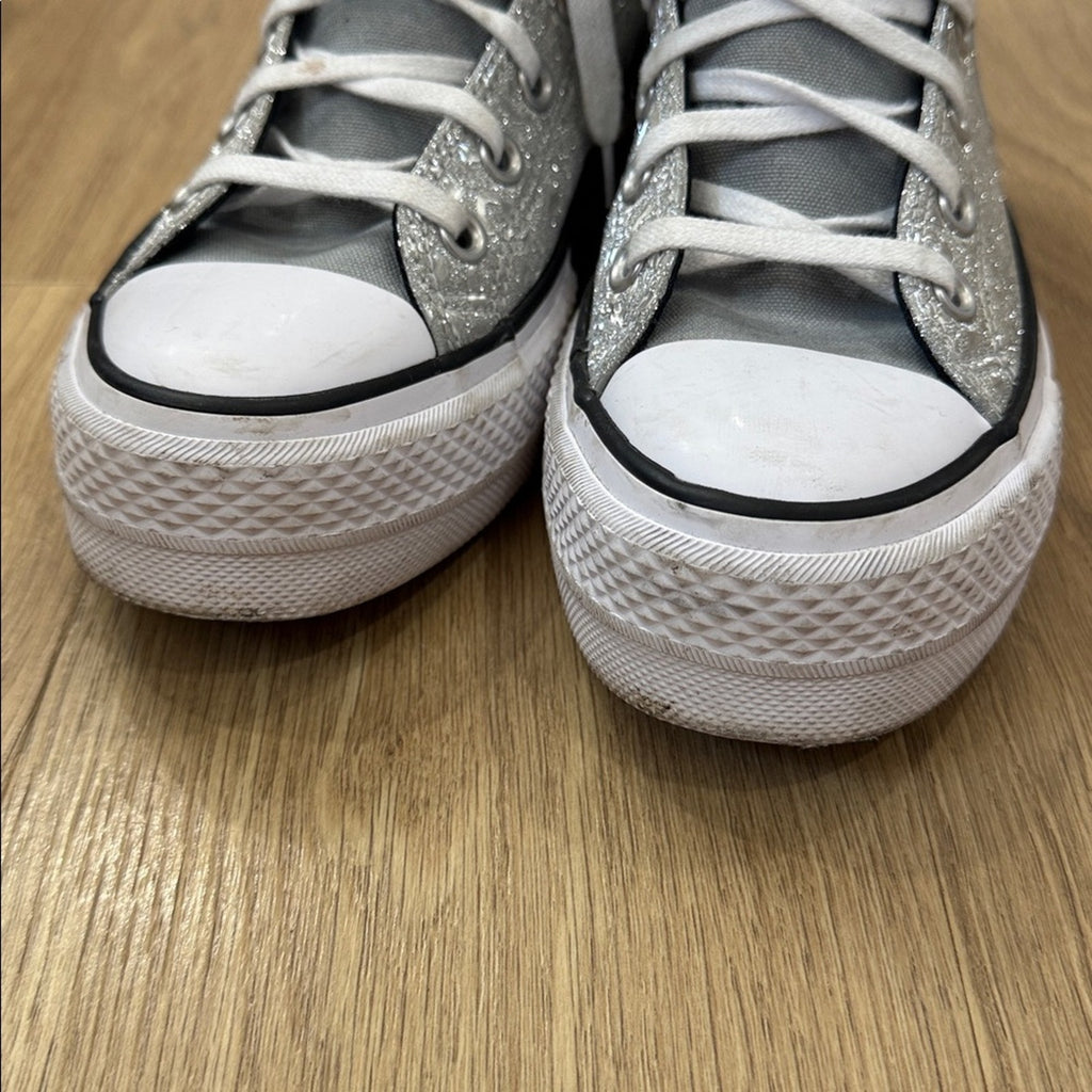 Converse Women's Chuck Taylor All Star Lift Glitter Leopard Print High Tops Sz 7