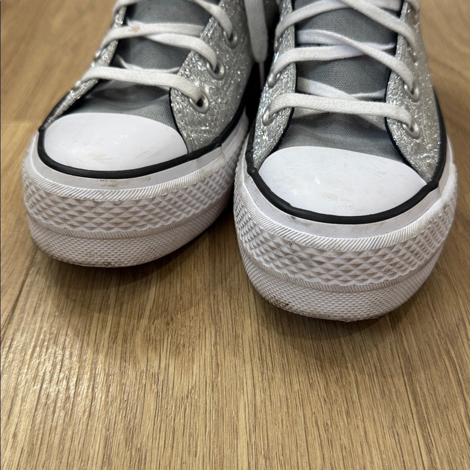 Converse Women's Chuck Taylor All Star Lift Glitter Leopard Print High Tops Sz 7
