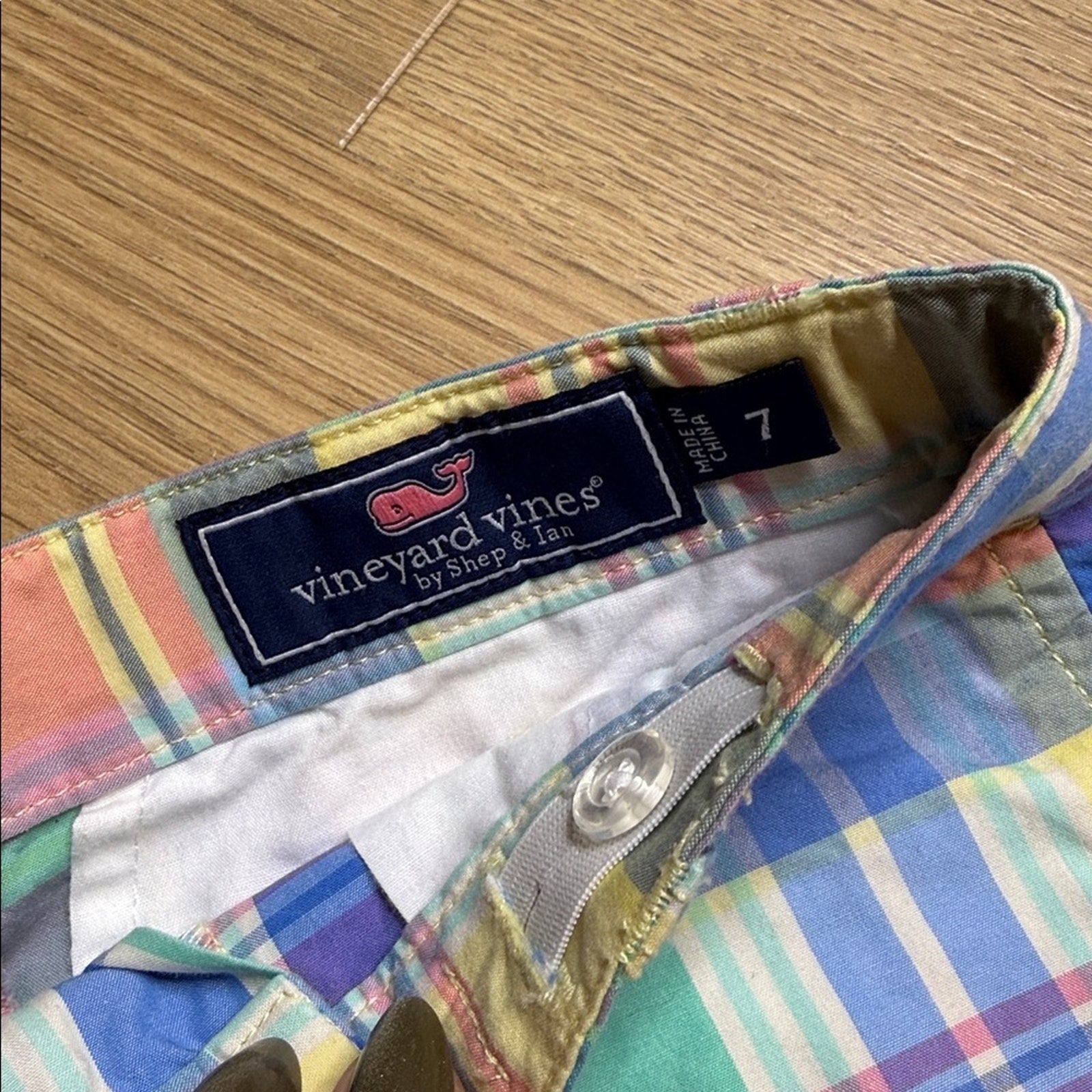 Vineyard Vines Multicolor Plaid Boy's Shorts Size 7