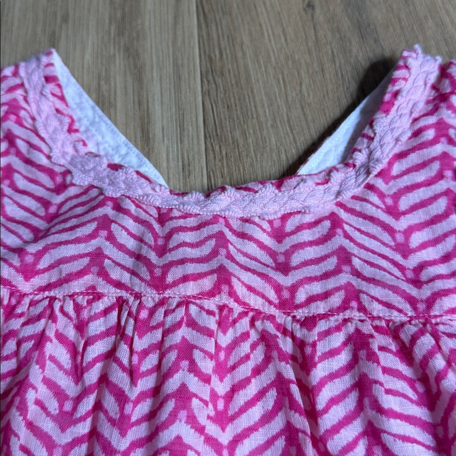 Vineyard Vines Pink and White Patterned Sleeveless Dress Size 3T