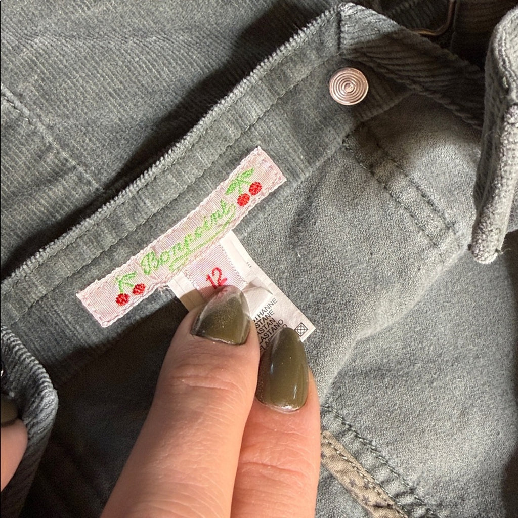 Bonpoint Kids Corduroy Overalls in Gray Size 12
