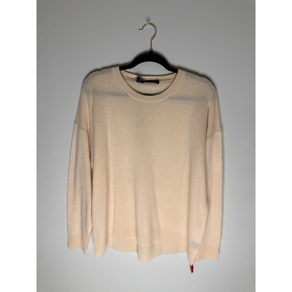 360 Cashmere Peach Crew Neck Cashmere Sweater Size Large NEW!