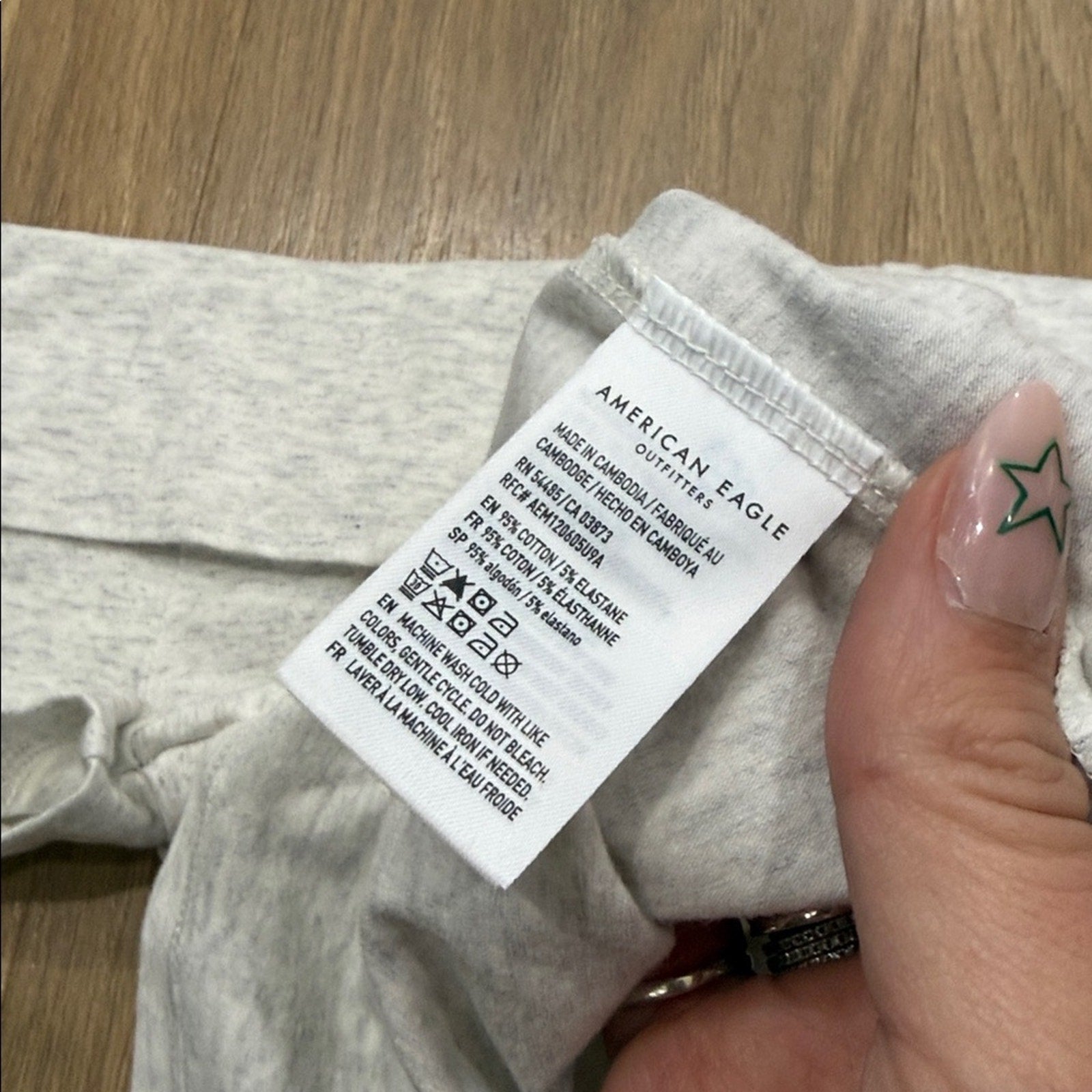 American Eagle Outfitters Heather Gray Off Shoulder Short Sleeve Top Medium