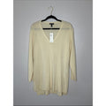 Eileen Fisher Cream V-Neck Tunic Size Medium NEW!