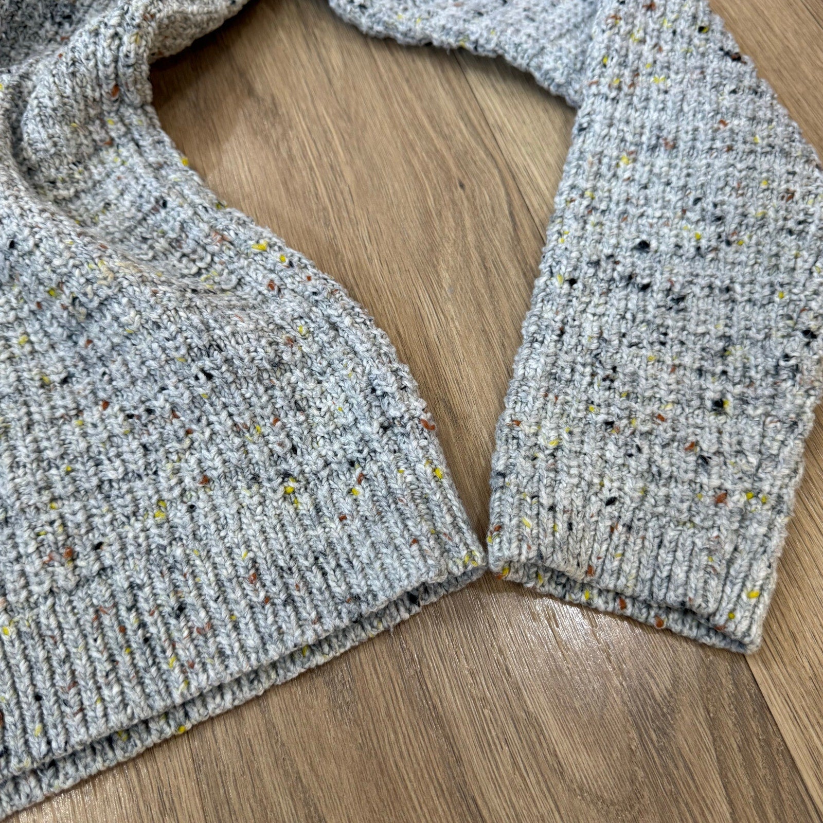 Universal Thread Grey Multicolored Chunky Cable Knit Sweater Size XS