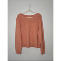 Vince Scoopneck Crew Sweater in Coral Cashmere Blend Size Large