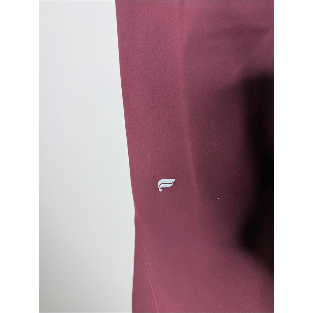 Fabletics Fabluxe Flared Yoga Pants in Burgundy Size Small