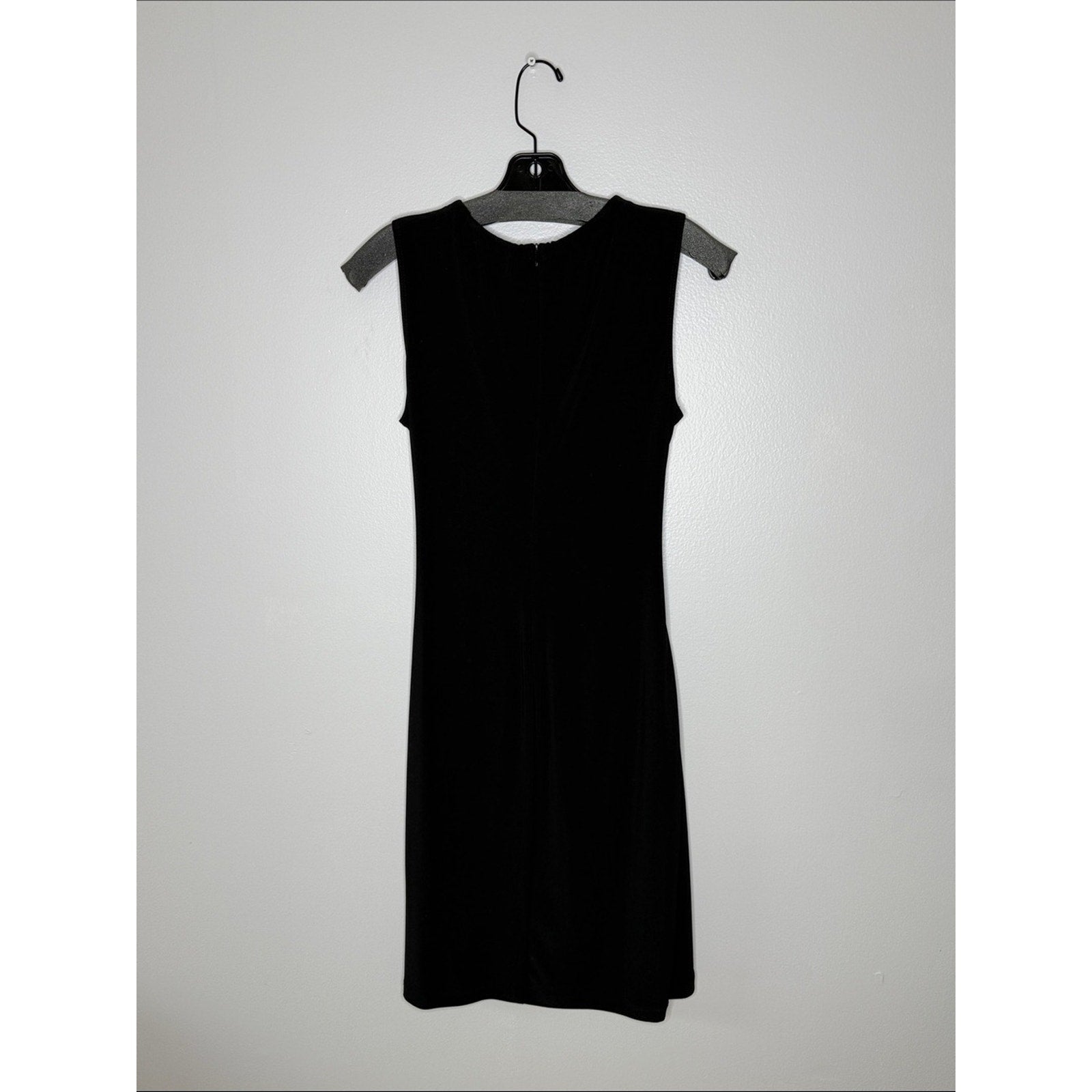 Joseph Ribkoff Black Midi Dress with Gold Accent Size 8