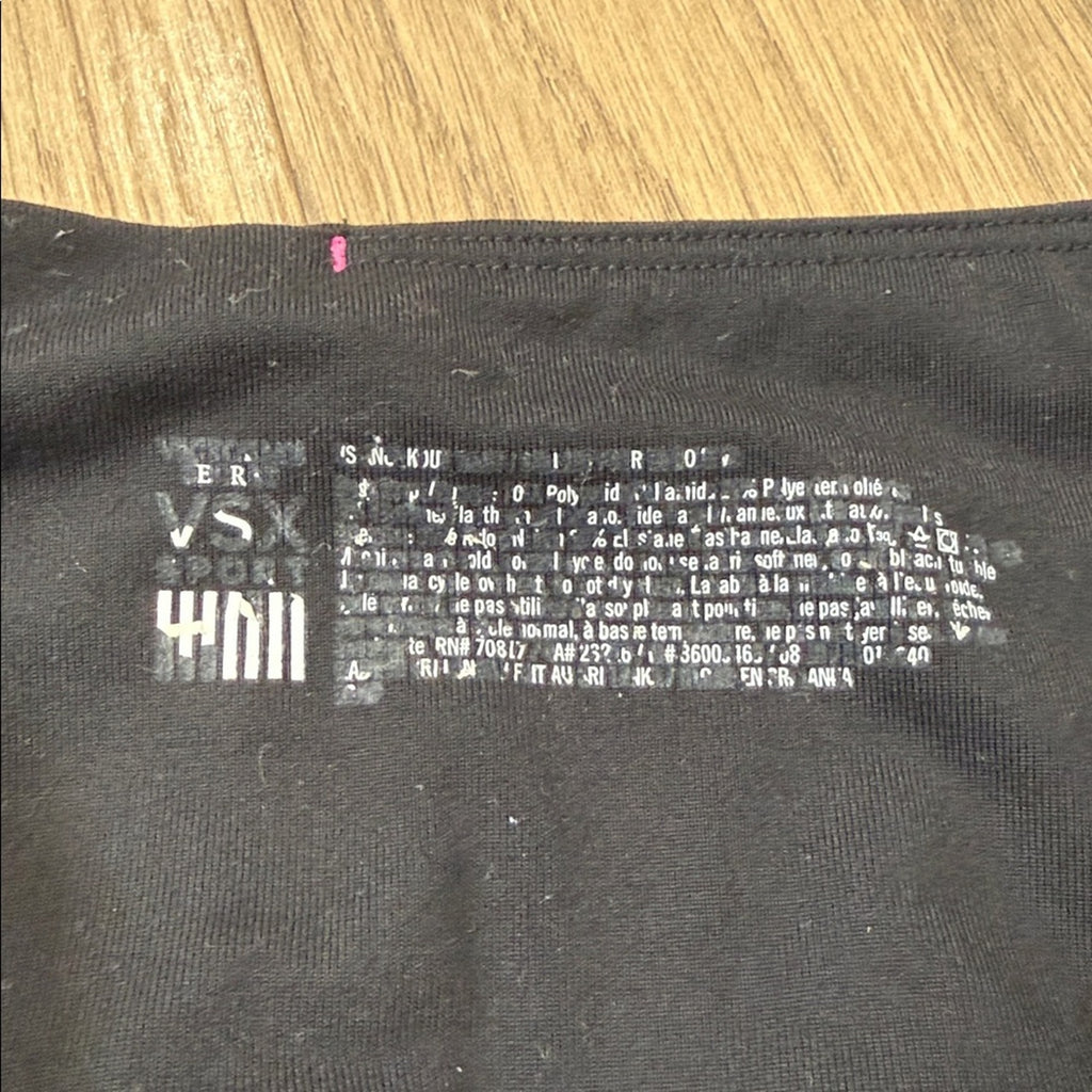 VSX Pink Gray and Black Athletic Zipper Hem Detail Leggings Size XS
