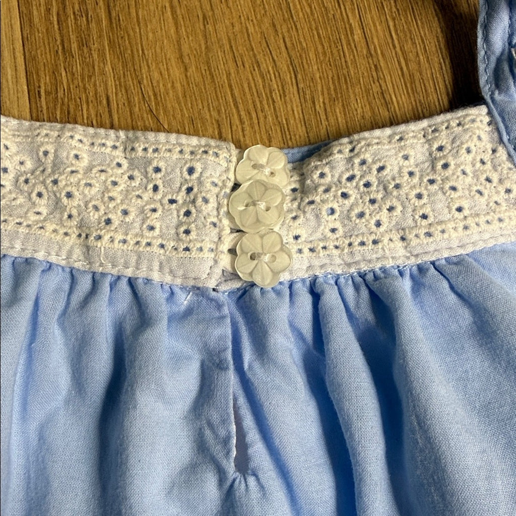 Maggie & Zoe Light Blue Dress with White Lace Size 6-9 Months