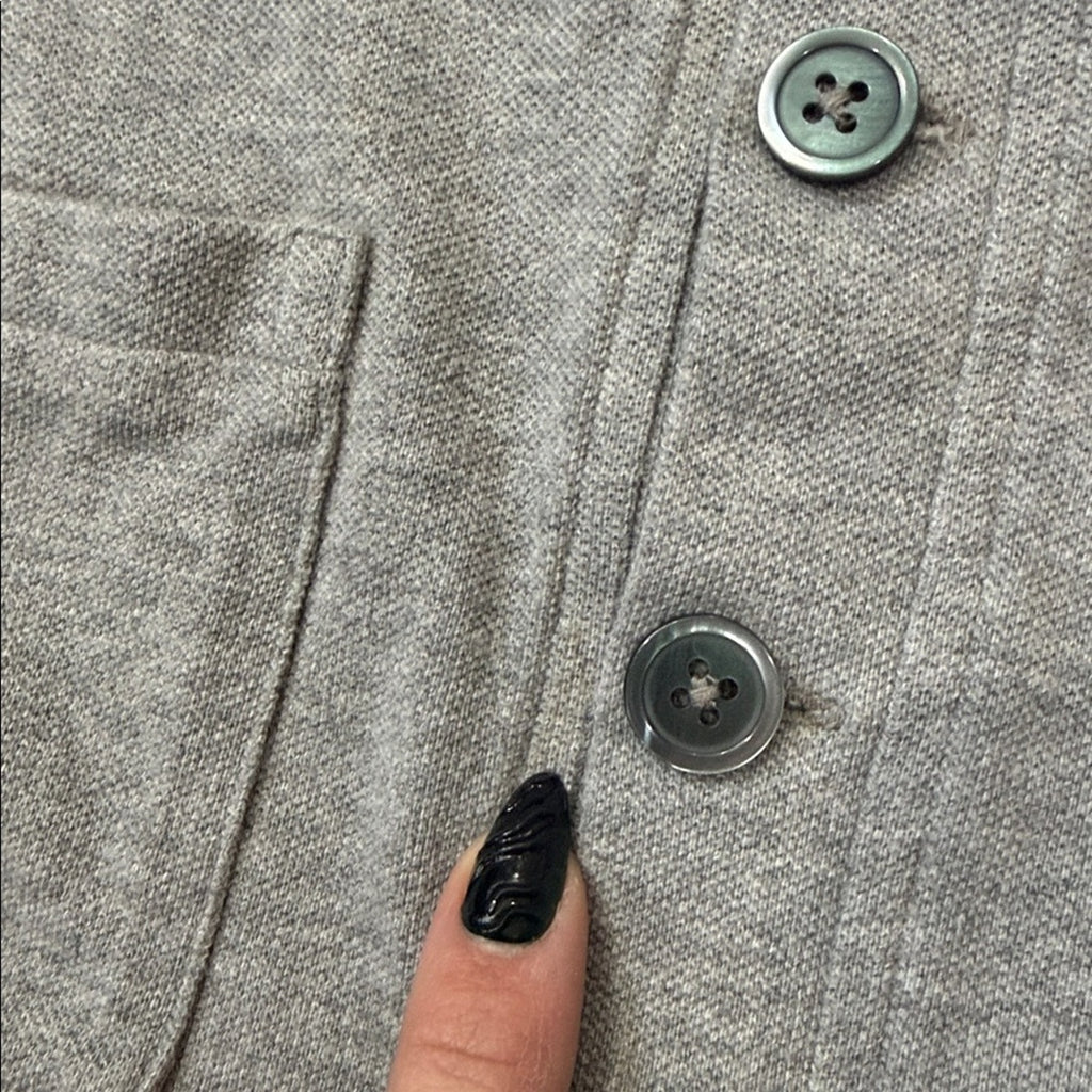 Polo by Ralph Lauren Gray Cotton Button Front Cardigan Size 6