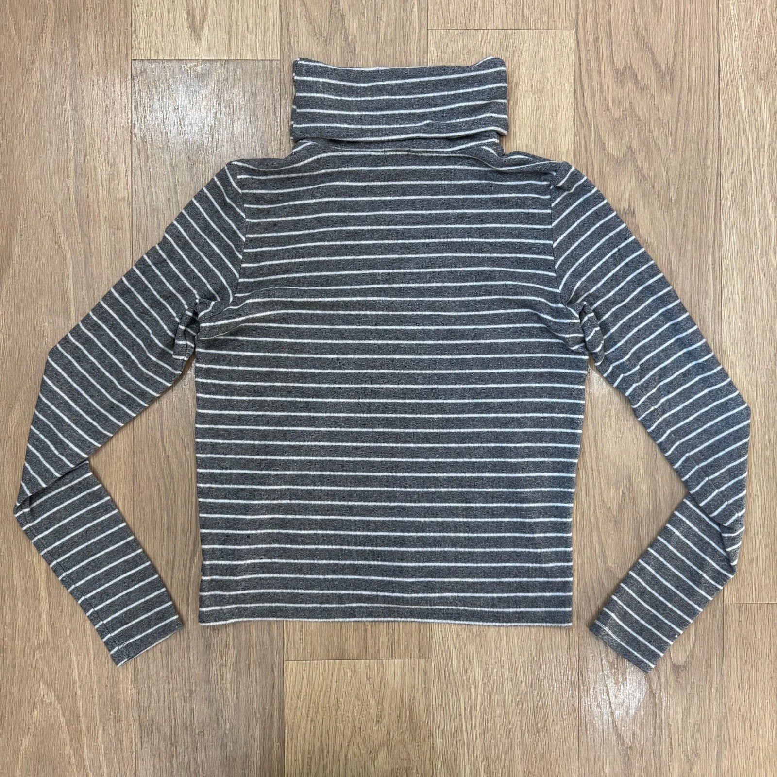 Aerie Real Soft Ribbed Turtleneck Striped Long Sleeve Shirt Size Small