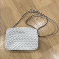 Michael Kors Jet Set Large East West Crossbody Bag in Vanilla Coated Canvas