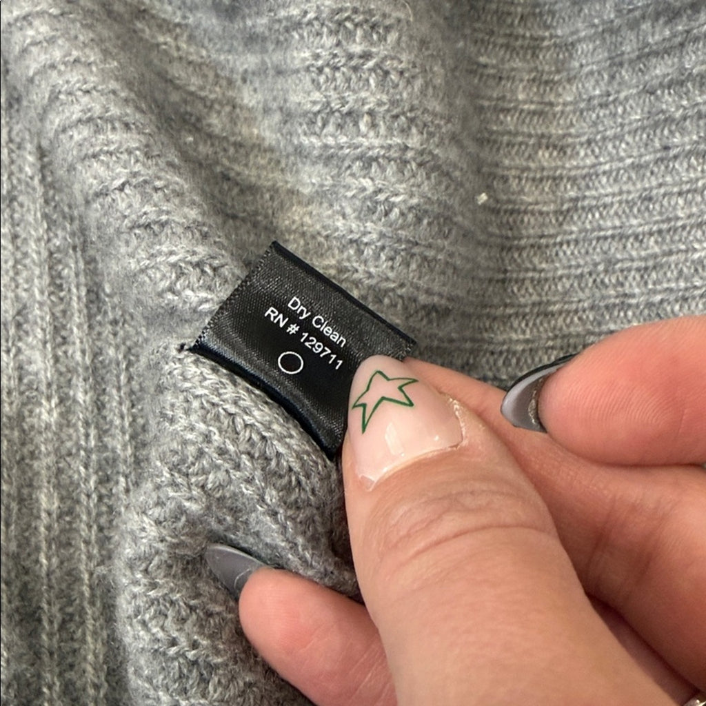 Jenni Kayne Gray Women's Cashmere Button Front Cardigan Sweater Size XXL