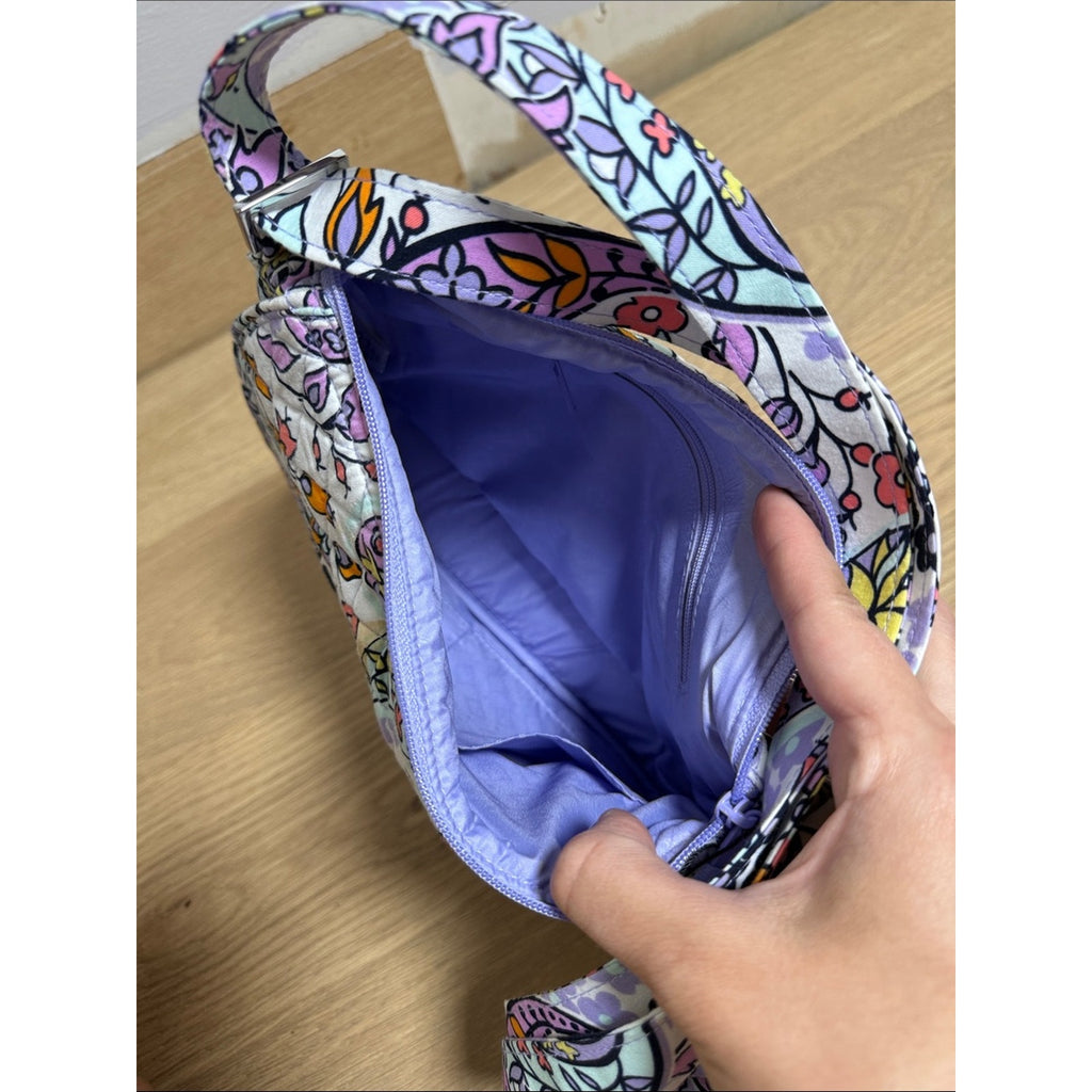 Vera Bradley Lavender Paisley Quilted Adjustable Shoulder Bag