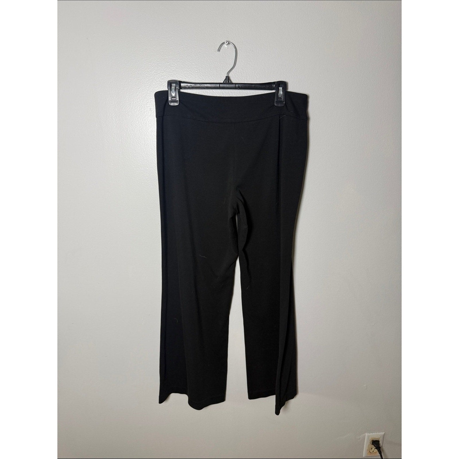New York & Company Black Wide-Leg Knit Pants Size Medium