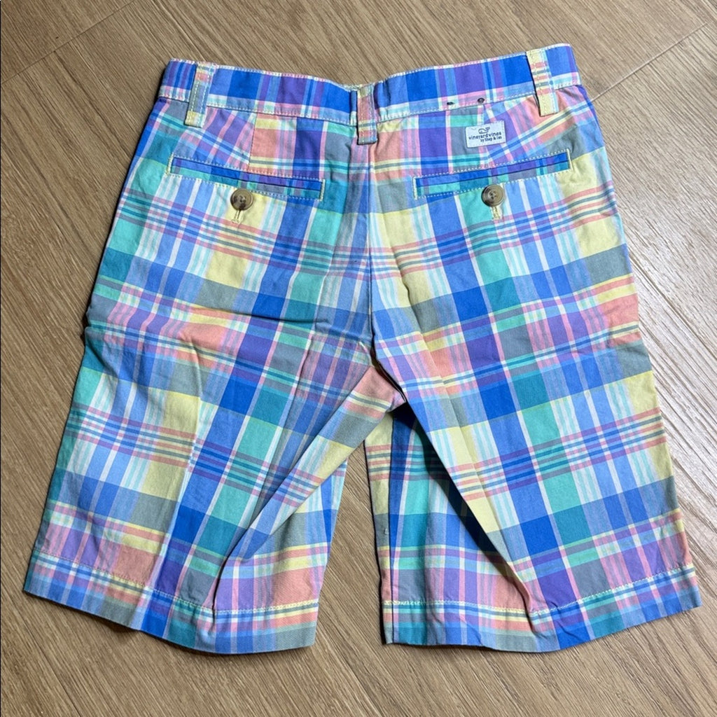 Vineyard Vines Multicolor Plaid Boy's Shorts Size 7