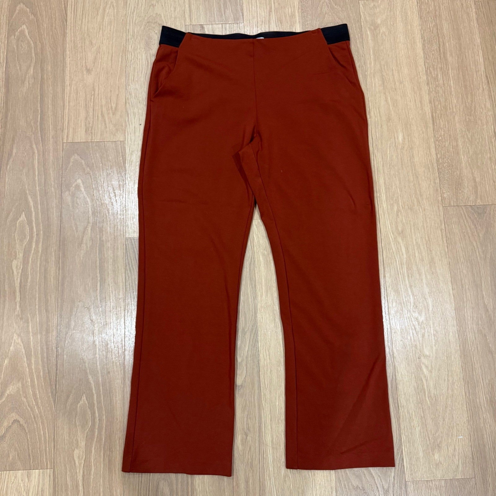 Liz Claiborne Women’s Mid-Rise Straight Leg Career Pants - Red/Rust Size XL