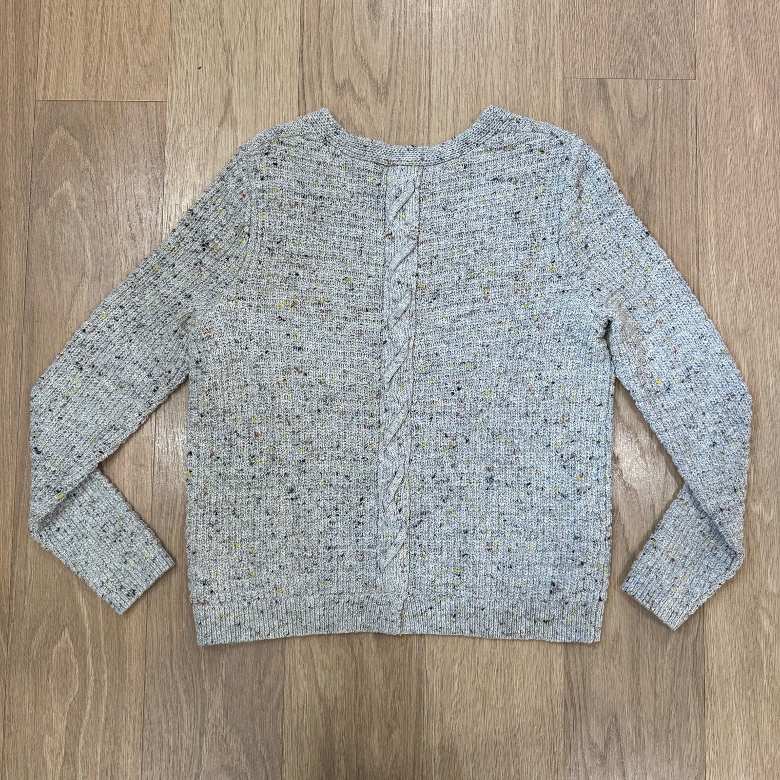Universal Thread Grey Multicolored Chunky Cable Knit Sweater Size XS