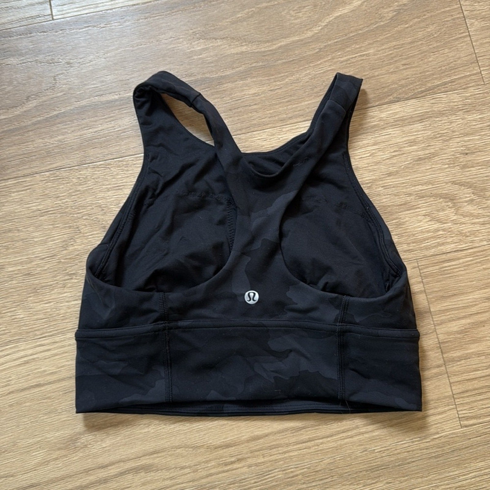 Lululemon Black and Gray Camouflage Sports Bra Size 6