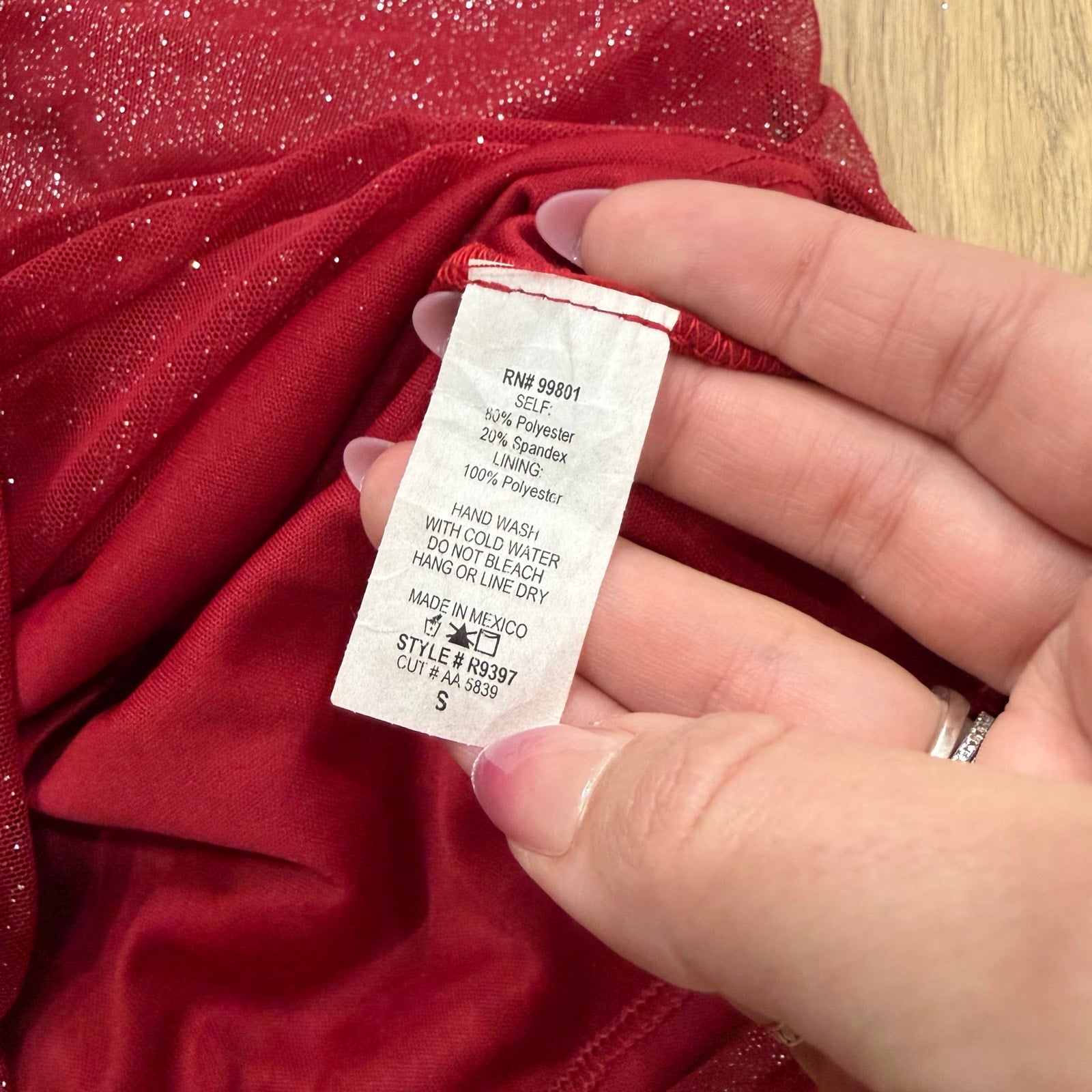 Windsor Shimmer And Glimmer Glitter Mesh Mini Dress Size Small