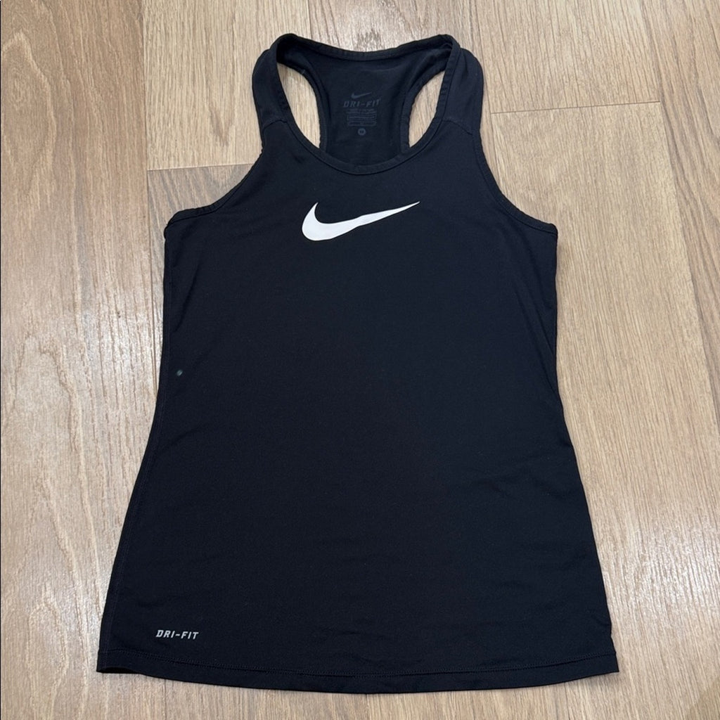 Nike Dri Fit Women's Black and White Athletic Tank Top Size Medium