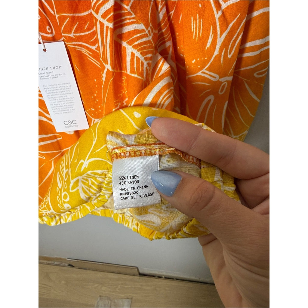 C&C California Orange to Yellow Ombre Off-Shoulder Blouse Size XL